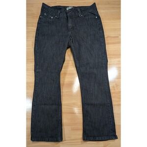 Riders by Lee No‎ Gap Waist Boot Cut Jeans Womens 10P Black Dark Wash Stretch